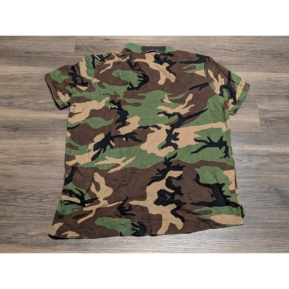 Polo Ralph Lauren Mens Large Camo Polo Shirt Classic Fit Cotton Short Sleeve